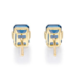 Cooper 10K Yellow Gold Emerald-Cut Brazilian London Blue Topaz Earrings