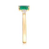 Penelope 10K Yellow Gold Emerald-Cut Emerald Ring