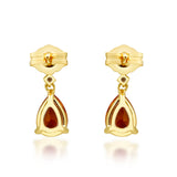 Kinsley 10K Yellow Gold Pear-Cut Mexican Fire Opal Earring