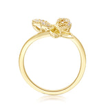 Gin & Grace 925 Sterling Silver and 14K Gold Plated Jeweler for women Ring