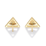 Kailani 10K Yellow Gold Round-Cut Blue Sapphire Earrings