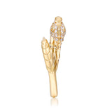 Adalynn 10K Yellow Gold Round-Cut White Diamond Ring
