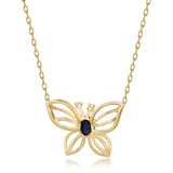 Mariana 10K Yellow Gold Oval-Cut Blue Sapphire Pendant