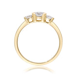 Stella 14K Yellow Gold Round-Cut White Diamond Ring