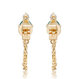 Amayah 14K Yellow Gold Round-Cut Natural Zambian Emerald Earrings