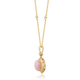 Brooklyn 14K Yellow Gold Oval-Cut Peruvian Pink Opal Pendant