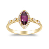 Ainoi 10K Yellow Gold Marquise-Cut Rhodolite Ring