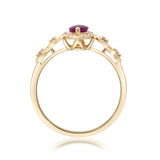 Ainoi 10K Yellow Gold Marquise-Cut Rhodolite Ring