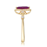Ainoi 10K Yellow Gold Marquise-Cut Rhodolite Ring