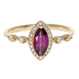 Ainoi 10K Yellow Gold Marquise-Cut Rhodolite Ring