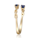 Eden 14K Yellow Gold Oval-Cut Blue Sapphire Ring