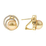 Kamilah 18K Yellow Gold Round-Cut Pearl Earring