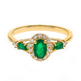 Carter 10K Yellow Gold Oval-Cut Emerald Ring