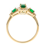 Carter 10K Yellow Gold Oval-Cut Emerald Ring