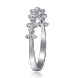 Rylee 10K White Gold Round-Cut White Diamond Ring