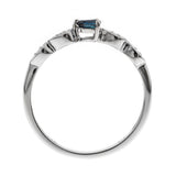 Madison 14K White Gold Pear-Cut Blue Sapphire Ring