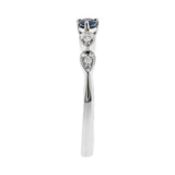 Madison 14K White Gold Pear-Cut Blue Sapphire Ring