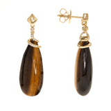 Laylani 14K Yellow Gold Fancy-Cut Tiger Eye Earrings