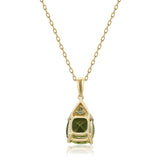 Halle 14K Yellow Gold Cushion-Cut Manchurian Peridot Pendant