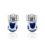 Eliana 10K White Gold Pear-Cut Ceylon Blue Sapphire Earrings