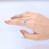 Lana 14K White Gold Oval-Cut  Mozambique Ruby Ring