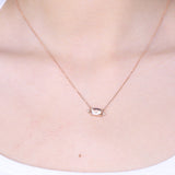 Louisa 10K Rose Gold Cushion-Cut Madagascar Morganite Necklace