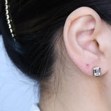 Everett 10K Yellow Gold Emerald-Cut White Topaz Earrings