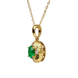 Oaklynn 14K Yellow Gold Oval-Cut Emerald Pendant