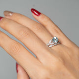 Hailee 14K White Gold Round-Cut Brazilian Aquamarine Ring