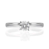 Phoebe 18K White Gold Round-Cut White Diamond Ring