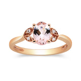 Sarah 10K Rose Gold Oval-Cut Madagascar Morganite Ring