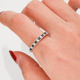Julia 14K White Gold Square-Cut Ceylon Blue Sapphire Ring