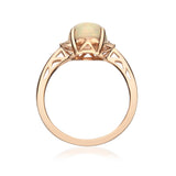 Chelsea 10K Rose Gold Oval-Cut Natural African Opal Ring