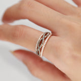 Claire 14K Rose Gold Round-Cut Brown Diamond Ring