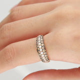 Delilah 14K Rose Gold Round-Cut Brown Diamond Ring