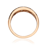 Delilah 14K Rose Gold Round-Cut Brown Diamond Ring
