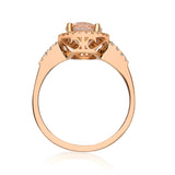 Helena 10K Rose Gold Oval-Cut Madagascar Morganite Ring