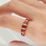Gia 14K Yellow Gold Oval-Cut Mozambique Ruby Ring