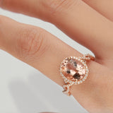 Keyla 14K Rose Gold Oval-Cut Madagascar Morganite Ring