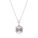 Brooklynn 14K White Gold Cushion-Cut Tanzanian Tanzanite Pendant