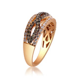 Claire 14K Rose Gold Round-Cut Brown Diamond Ring