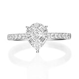 Clarissa 14K White Gold Round-Cut White Diamond Ring