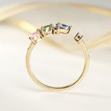 Madilyn 14K Yellow Gold Pear-Cut Multi Sapphire Ring