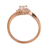Kaylee 10K Rose Gold Oval-Cut Madagascar Morganite Ring