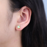 Ashlyn 10K Yellow Gold Cushion-Cut Manchurian Peridot Earring