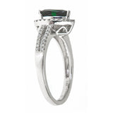 Harmony 14K White Gold Round-cut Tsavorite Ring