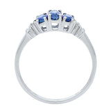 Melanie 10K White Gold Oval-Cut Ceylon Blue Sapphire Ring