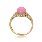 Tatiana 14K Yellow Gold Oval-Cut Peruvian Pink Opal Ring