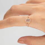 Miriam 10K Rose Gold Oval-Cut Madagascar Morganite Ring