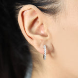 Jazmine 14K White Gold Round-Cut White Diamond Earring